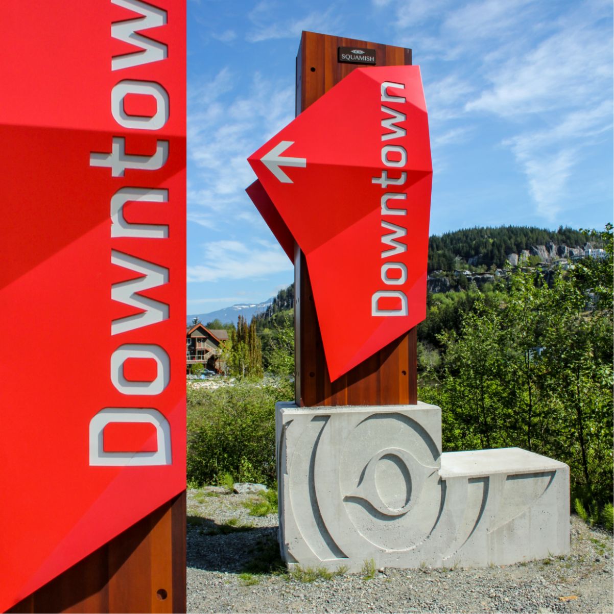 Squamish Way Finding Facility Signage: Downtown signage