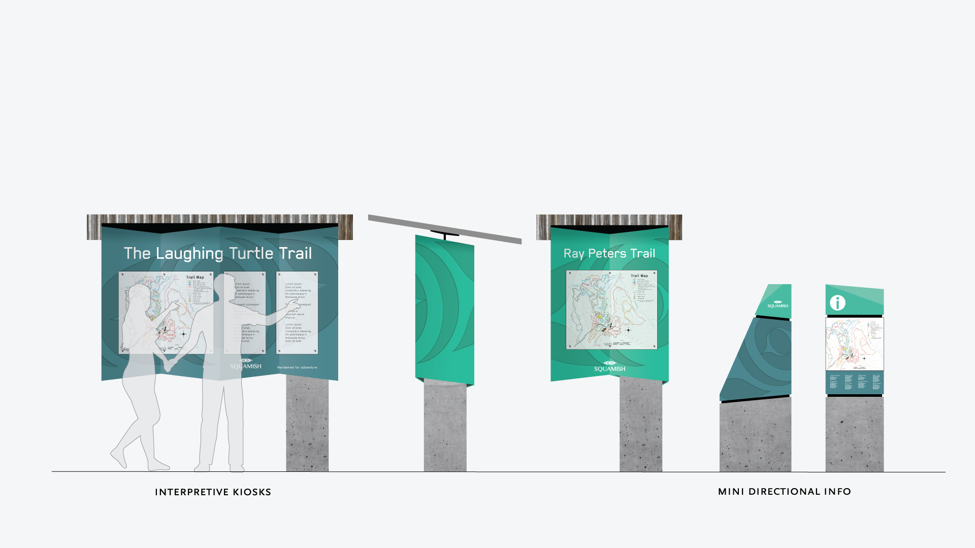 Squamish Way Finding Interpretive Kiosks and Mini Directional Info Signage