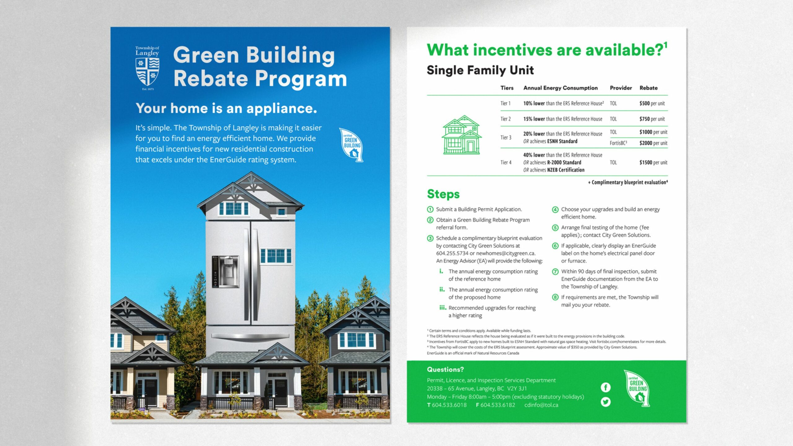 Township of Langley Green Building Program Promo Brochure