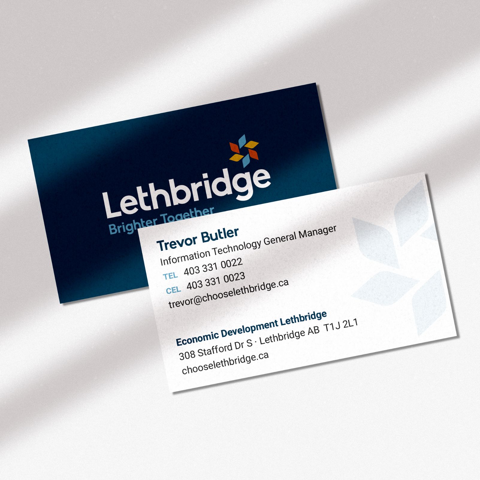 Economic Development Lethbridge Business Card Design