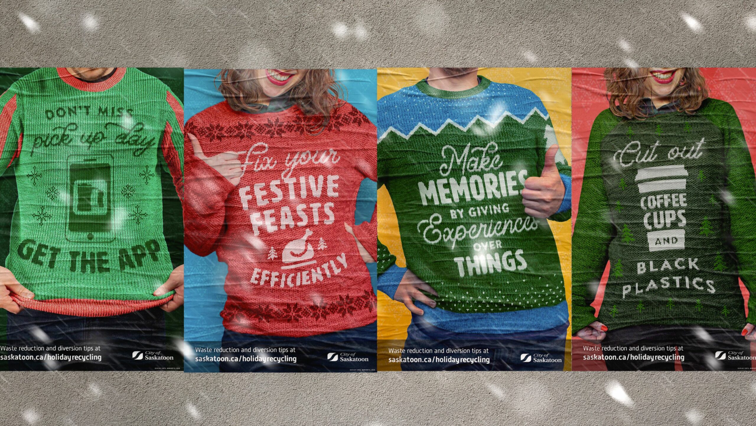 Saskatoon Holiday Recycling Campaign Posters