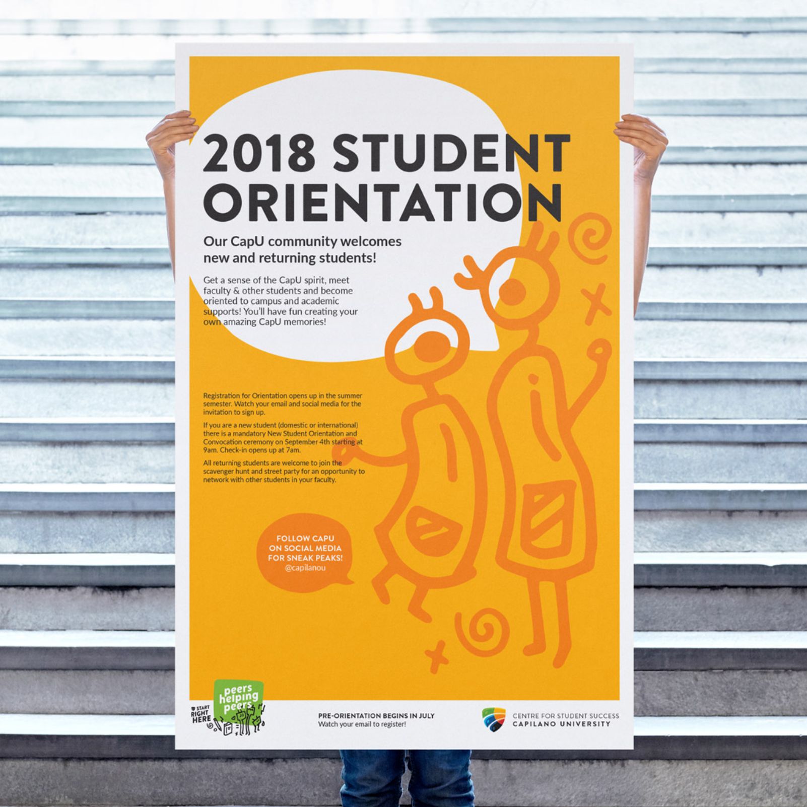 Capilano University Student Success Orientation poster