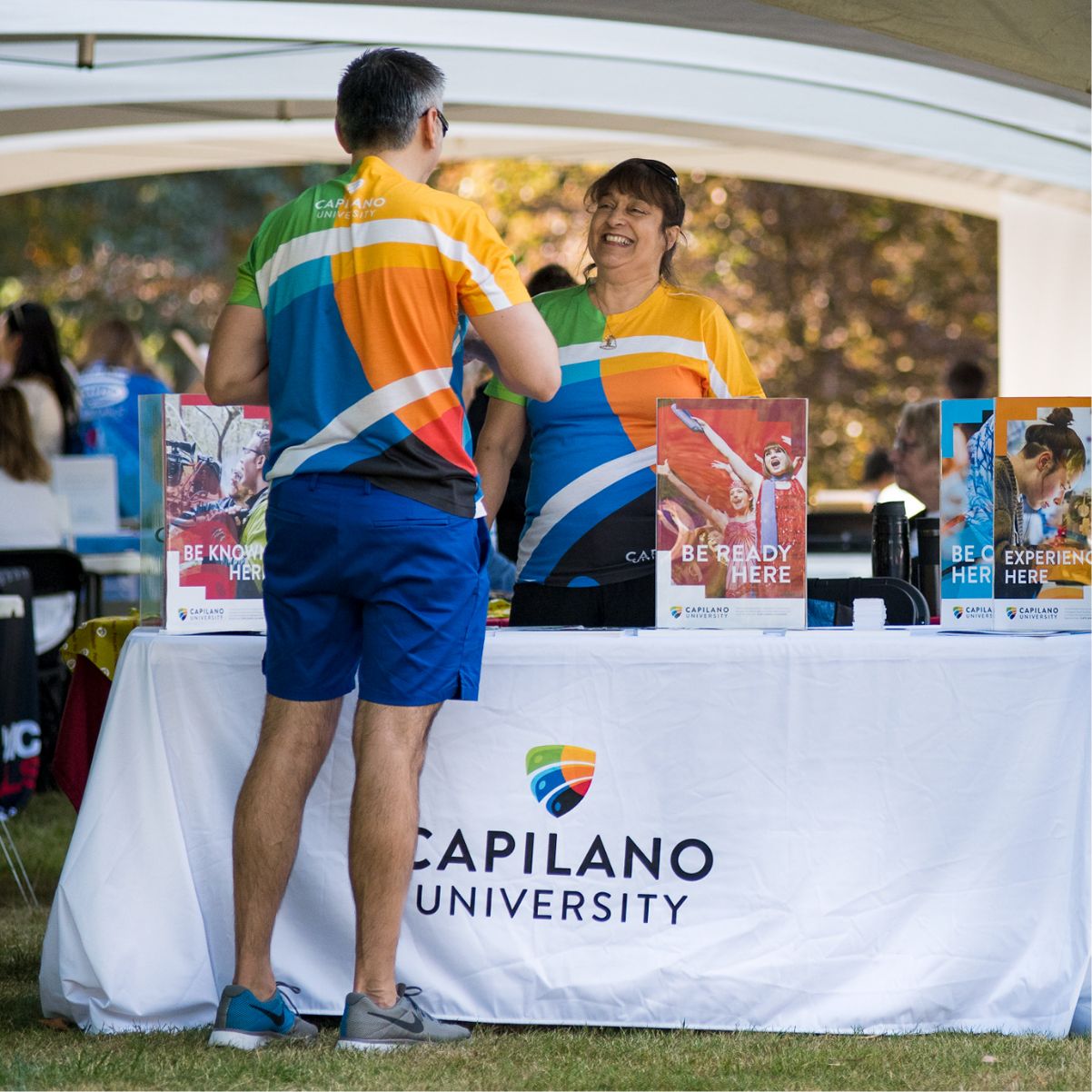 Capilano University Logo on table cloth