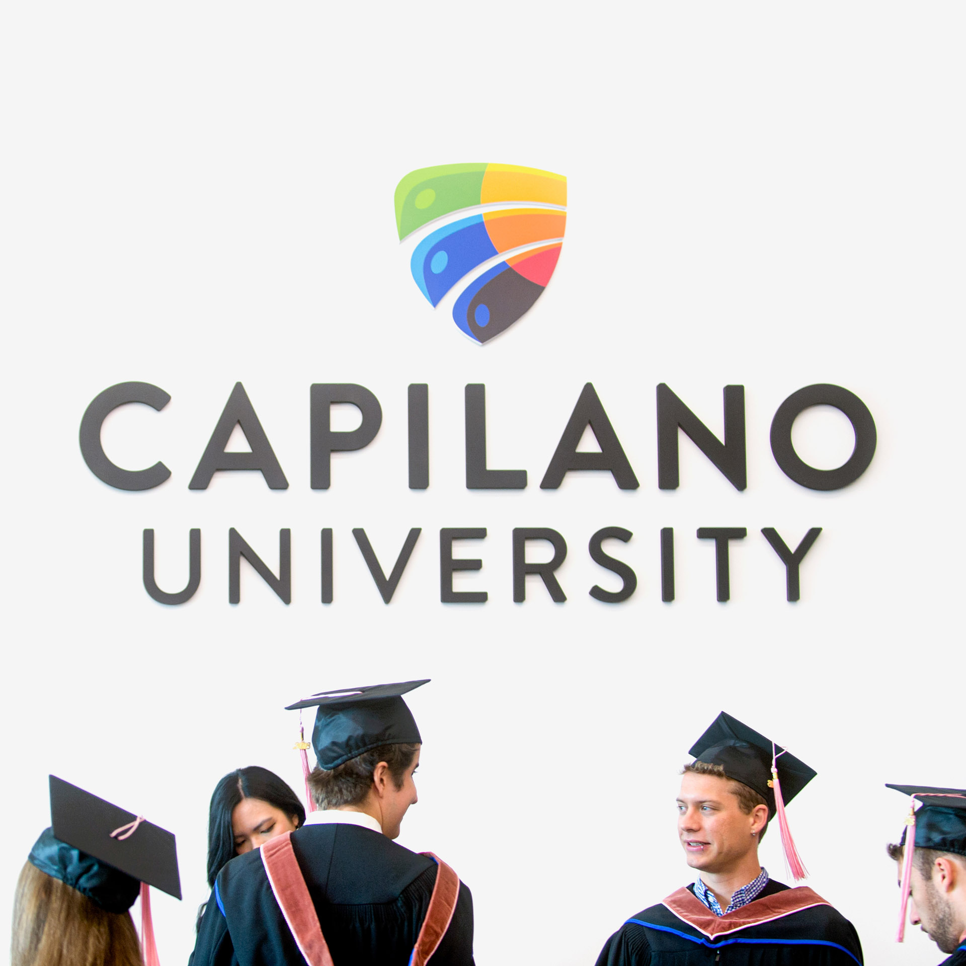 Capilano University Logo on wall