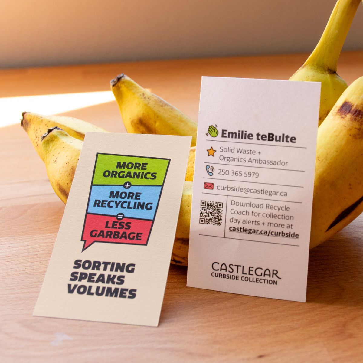 Castlegar Curbside Waste Organics Business Cards